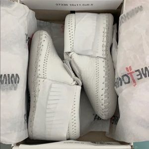 White deerskin Riley bootie